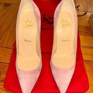 Christian Louboutin Blush Pink Suede Heels